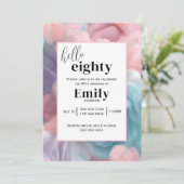 Couture Suikerspin Abstract voor 80ste Verjaardags Kaart (Staand voorkant)