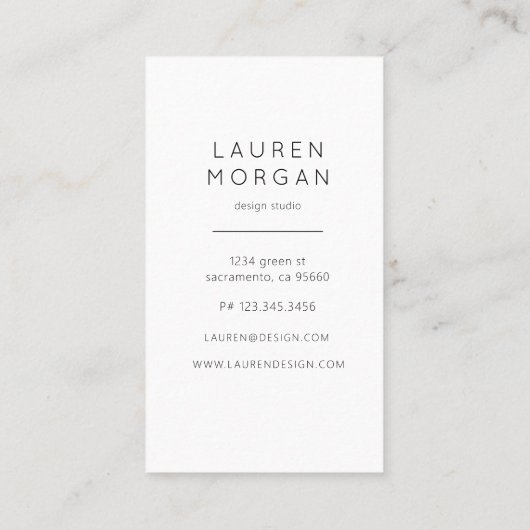  Couture Zwart en Goud Design Studio Visitekaartje (Achterkant)