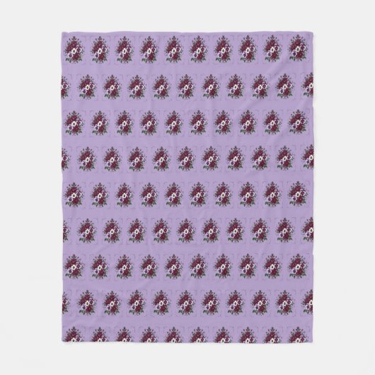 Couverture Polaire Douceur – Bouquet de Violettes Fleece Deken (Voorkant)