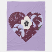 Couverture Polaire Douceur "Cœur de Violettes"  Fleece Deken (Voorkant)