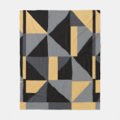 Couverture Polaire Géométrie Noir, gris et or Fleece Deken (Voorkant)