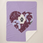 Couverture Sherpa "Cœur de Violettes" Sherpa Deken (Voorkant)