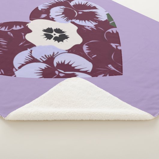Couverture Sherpa "Cœur de Violettes" Sherpa Deken (3/4)