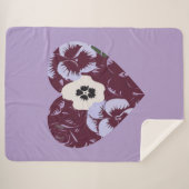 Couverture Sherpa "Cœur de Violettes" Sherpa Deken (Voorkant (horizontaal))
