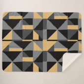 Couverture Sherpa Géométrie Noire, Grise et Or Deken (Voorkant (horizontaal))