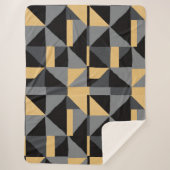 Couverture Sherpa Géométrie Noire, Grise et Or Sherpa Deken (Voorkant)