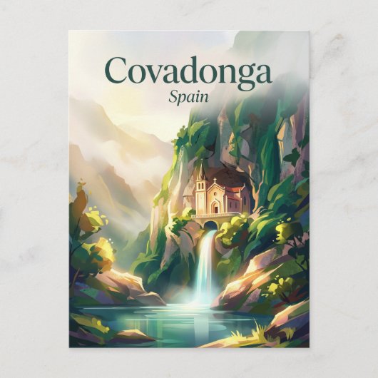 Covadonga Spanje Briefkaart (Voorkant)