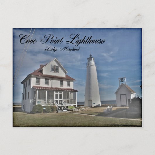 Cove Point Lighthouders Post Card Briefkaart (Voorkant)