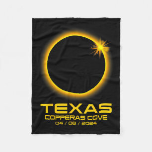 Cove Texas TX Totale Zonsverduistering 2024 Fleece Deken