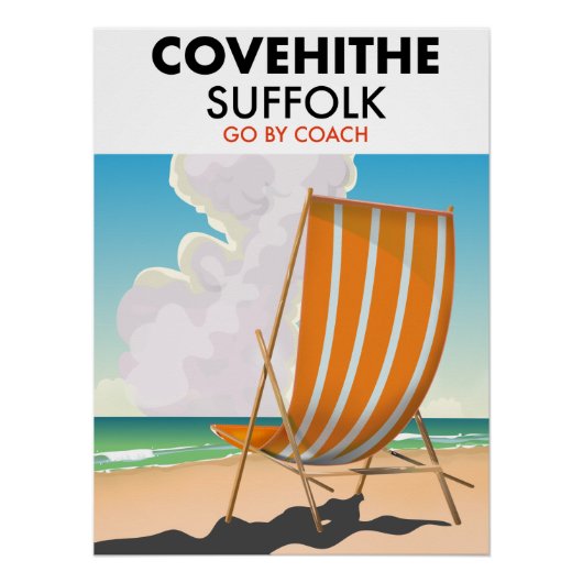 Covehithe suffolk strand reisposter perfect poster (Voorkant)