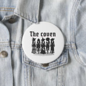 coven bachelorette party witchy ronde button 4,0 cm (In situ)