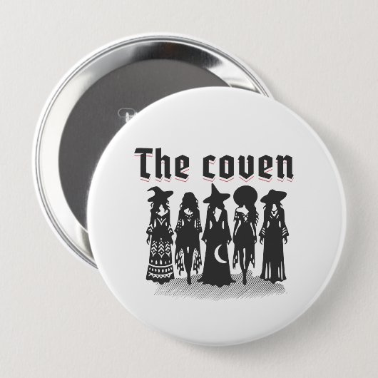 coven bachelorette party witchy ronde button 4,0 cm (Voorkant /achterkant)