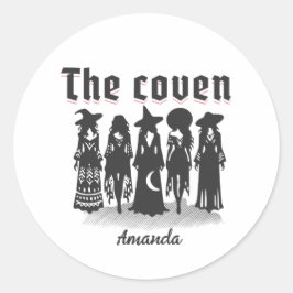 coven bachelorette party witchy ronde sticker