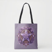 Coven Essentials Canvas tas – Paarse Pentacle Desi (Voorkant)