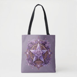 Coven Essentials Canvas tas – Paarse Pentacle Desi