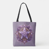 Coven Essentials Canvas tas – Paarse Pentacle Desi (Achterkant)