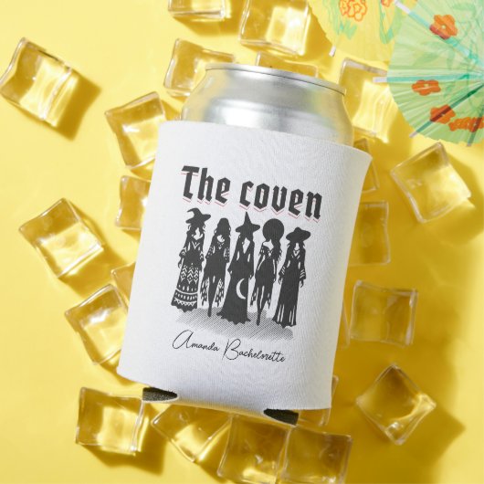 coven gothic witchy bachelorette party custom name blikjeskoeler (Insitu Zomer)