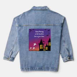 Coven Meeting Halloween Denim Jacket