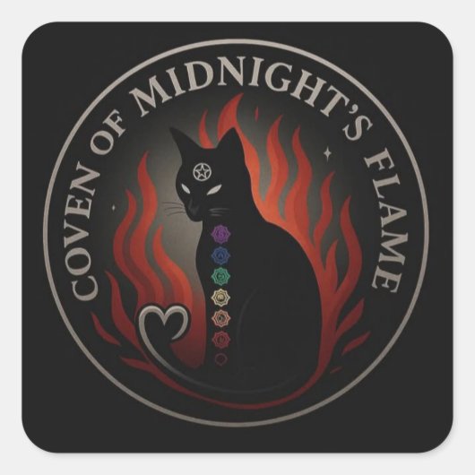 Coven van het Vuur van Middernacht Sticker (Voorkant)