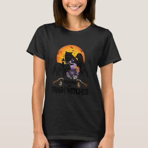 Coven van prullenbakken heksen wasbeer halloween s t-shirt