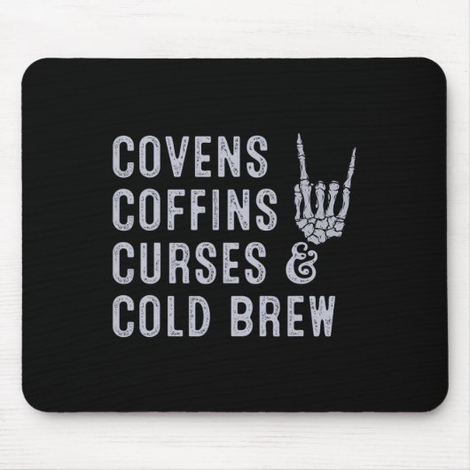 Covens Coffins vloeken Cold Brew Herfst Halloween Muismat (Voorkant)