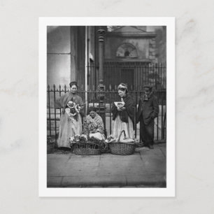 Covent Garden Flower Women uit 'Street Life in L' Briefkaart