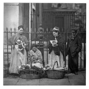 Covent Garden Flower Women uit 'Street Life in L' Tegeltje
