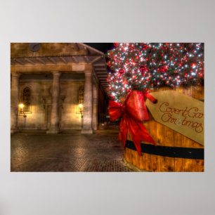 Covent Garden met Kerstmis, Londen Poster