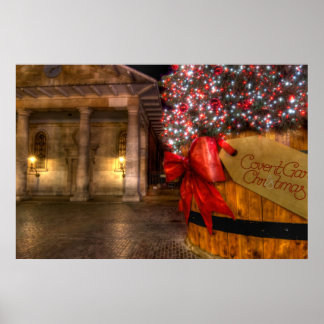 Covent Garden met Kerstmis, Londen Poster
