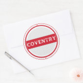 Coventry City Pride Embleem – Engelse identiteit Ronde Sticker (Envelop)