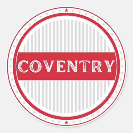Coventry City Pride Emblem – English Identity Ronde Sticker (Voorkant)