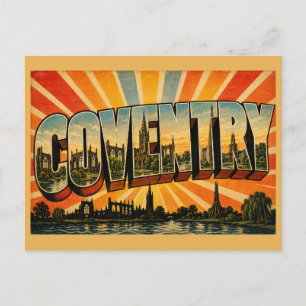 Coventry Engeland Historische Vintage Reis Kunst Briefkaart