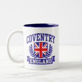 Coventry England Tweekleurige Koffiemok (Links)
