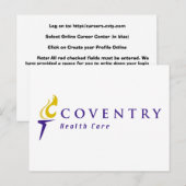 Coventry Logo Briefkaart (Voorkant / Achterkant)