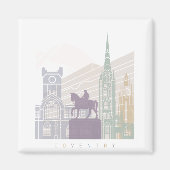 COVENTRY SKYLINE POSTER PASTEL MAGNEET (Voorkant)