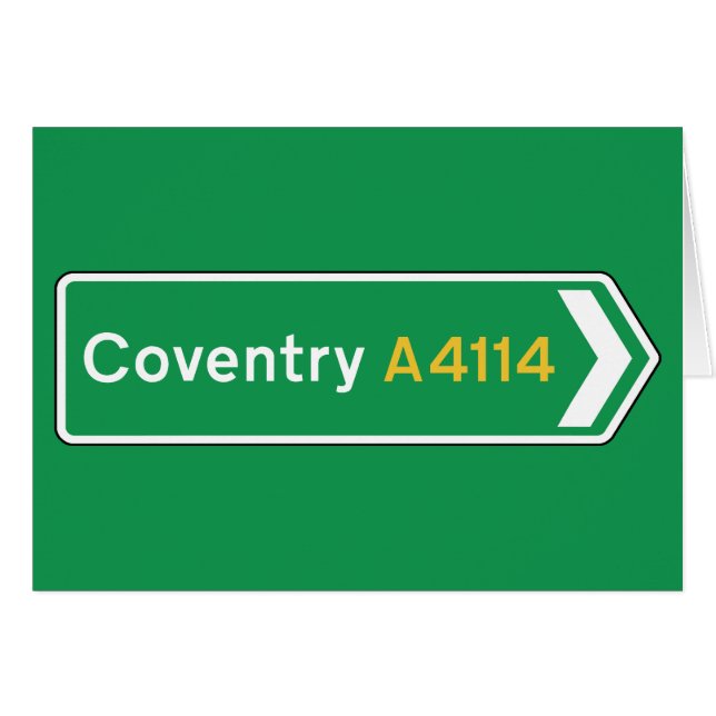 Coventry, UK Road Sign (Voorkant Horizontaal)