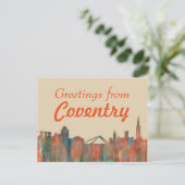 COVENTRY UK SKYLINE - Briefkaarten (Staand voorkant)