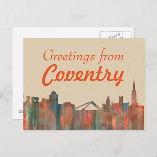 COVENTRY UK SKYLINE - Briefkaarten (Voorkant / Achterkant)