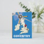 Coventry vintage reis poster briefkaart (Staand voorkant)