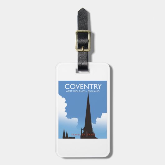 Coventry West Midlands Engeland Treinreisposter Bagagelabel (Voorkant verticaal)
