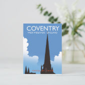 Coventry West Midlands Engeland Treinreisposter Briefkaart (Staand voorkant)