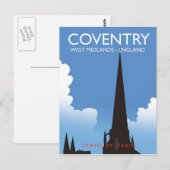 Coventry West Midlands Engeland Treinreisposter Briefkaart (Voorkant / Achterkant)