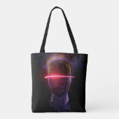 Cover black kaleidoscope abstract tote bag (Achterkant)