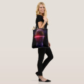 Cover black kaleidoscope abstract tote bag (Op model)