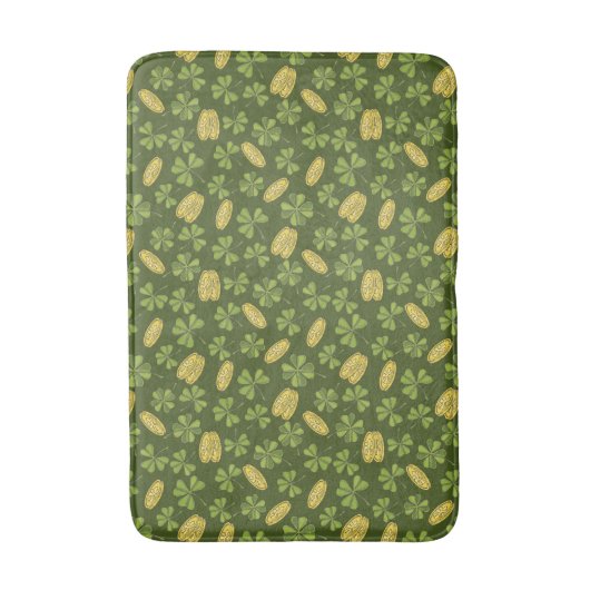 Cover Leaf & Gold Coin Pattern Badmat (Voorkant Verticaal)
