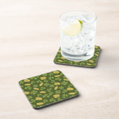 Cover Leaf & Gold Coin Pattern Bier Onderzetter (Rechterzijde)