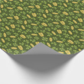 Cover Leaf & Gold Coin Pattern Cadeaupapier (Hoek)