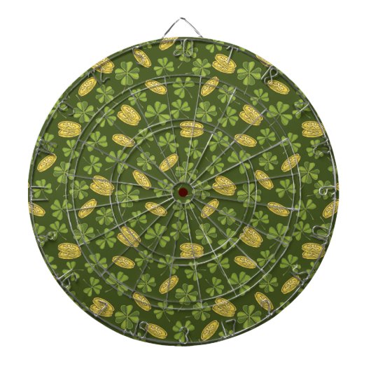 Cover Leaf & Gold Coin Pattern Dartbord (Voorkant)