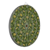 Cover Leaf & Gold Coin Pattern Dartbord (Voorkant Links)