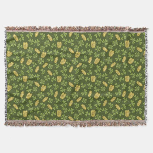 Cover Leaf & Gold Coin Pattern Deken (Voorkant)